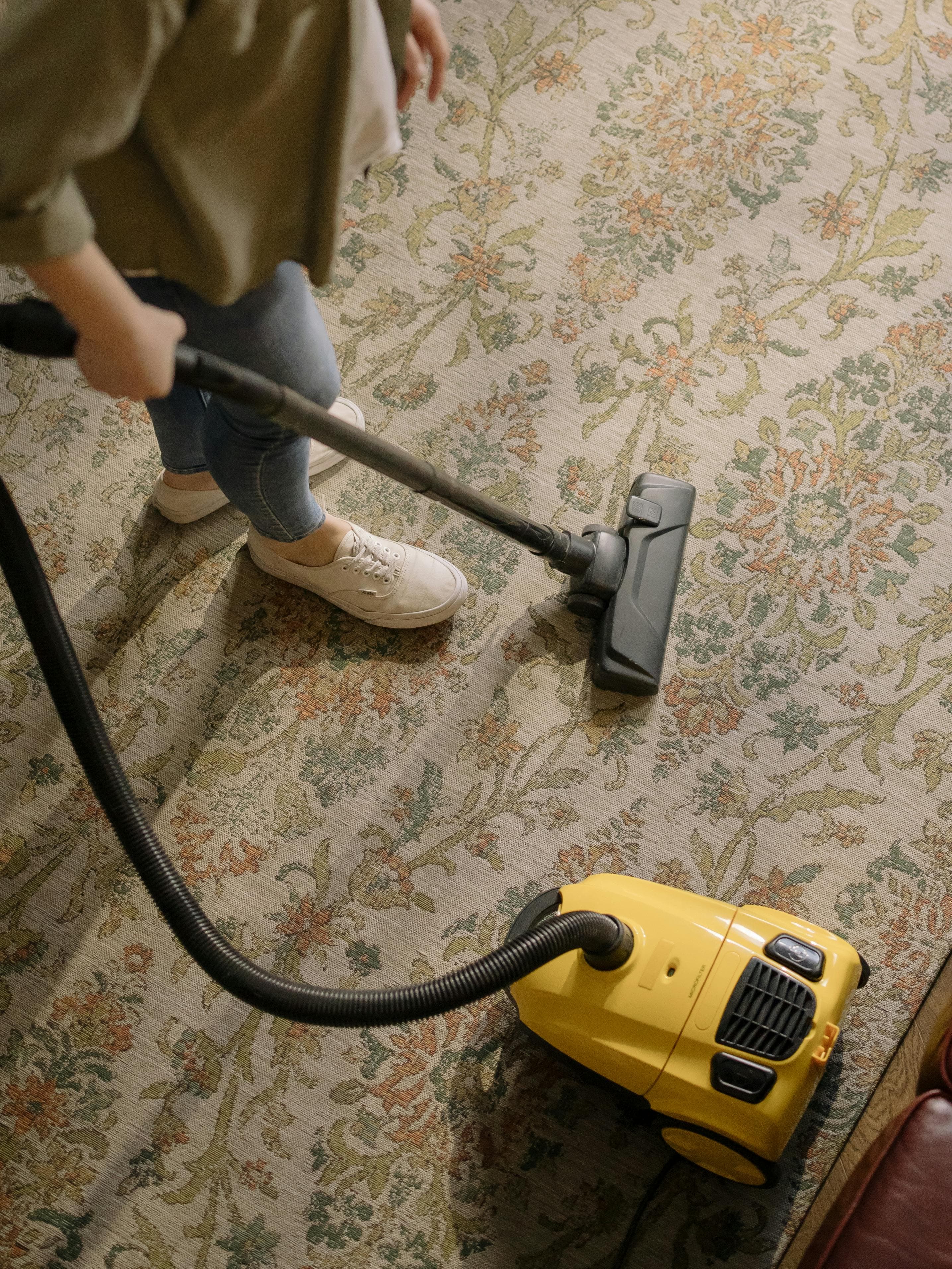 Synthetic broadloom, high traffic hallway. - after