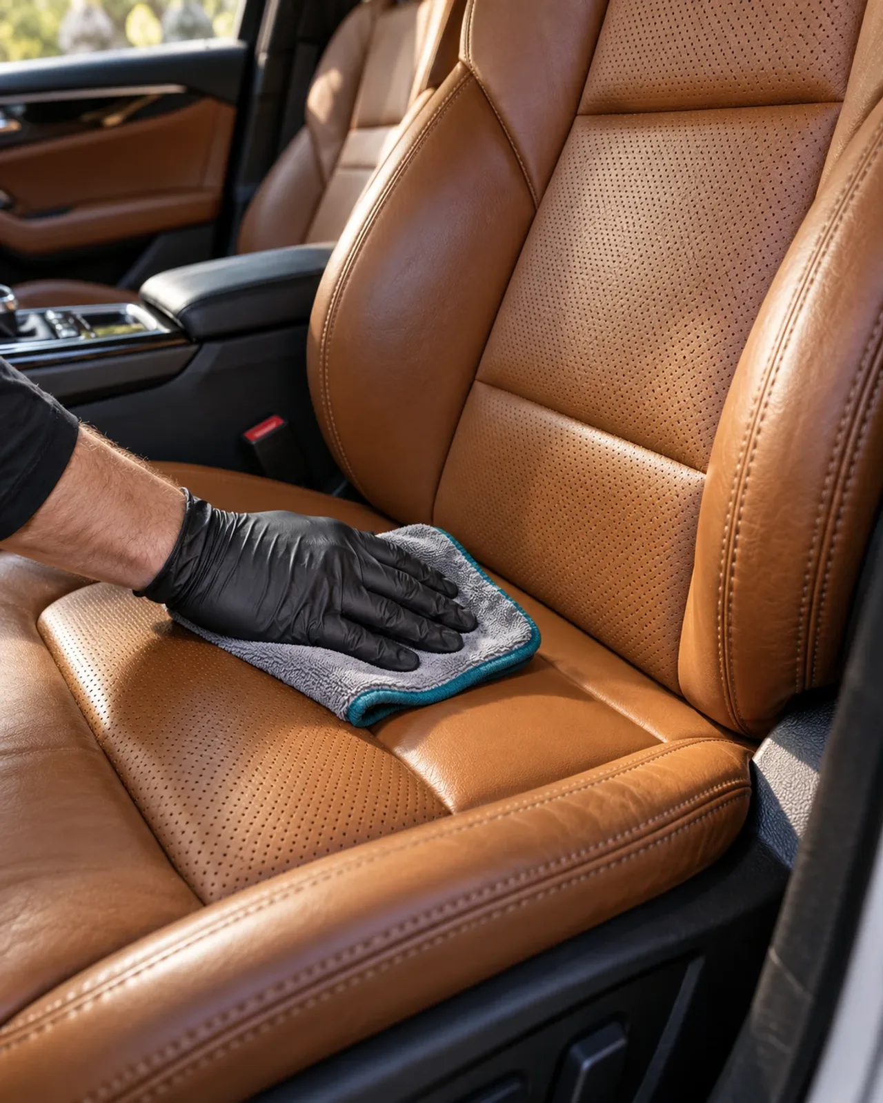 Tailored upholstery in a car interior
